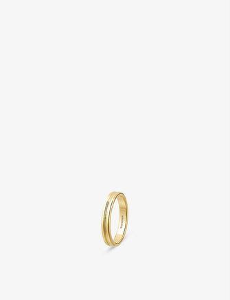 Godron 18ct yellow-gold wedding band