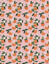 Orange-print gift wrapping paper set of five