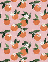 Orange-print gift wrapping paper set of five