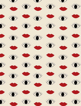 Eyes And Lips wrapping paper 50cm x 70cm set of five