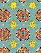 Sun wrapping paper 50cm x 70cm set of five