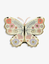 Butterfly floral-print paper plates pack of eight