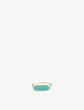 The Alkemistry x Métier by Tomfoolery Hexa 9ct yellow-gold and 1.2ct hex-cut turquoise ring