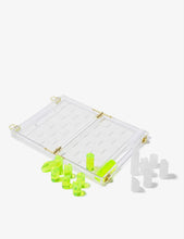 Chess and Checkers travel-sized lucite board game