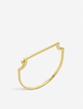 Signature skinny 18ct yellow gold-plated vermeil bangle bracelet
