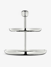 Two-tier silver-plated pastry stand 14.5cm