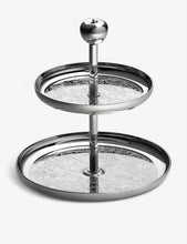 Two-tier silver-plated pastry stand 14.5cm