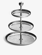 Jardin d‘Eden three-tiered silver-plated dessert stand 23.2cm