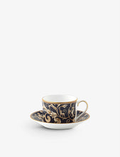 Cornucopia graphic-print china teacup and saucer