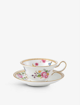 Rose Gold Leigh fine bone china teacup and saucer 174ml