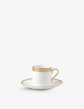 Lace Gold bone china coffee cup and saucer set of two