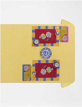 Queen Flower hand-printed cotton placemat 50cm