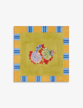 Queen Flower hand-printed cotton napkin 50cm