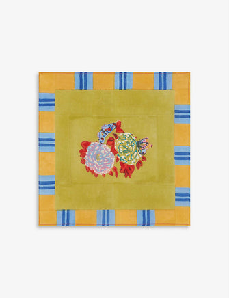 Queen Flower hand-printed cotton napkin 50cm