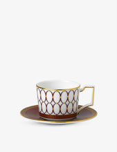 Renaissance Red espresso cup and saucer set of two