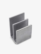 Brushed aluminium document organiser 14.5cm