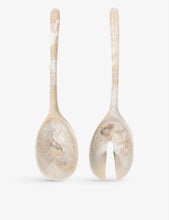 Stone marbled resin servers