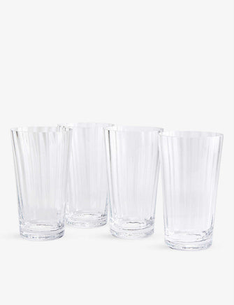 Pembroke scalloped highball glasses set of four