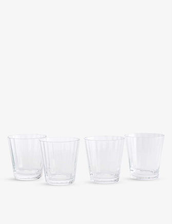 Pembroke scalloped lowball glasses set of four