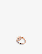 Celeste 18ct rose-gold, 0.07ct diamonds, 0.77ct pink sapphire and 9.75ct jade ring