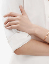 Atlas X Closed medium 18ct rose-gold bangle bracelet