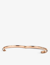 Atlas X Closed medium 18ct rose-gold bangle bracelet