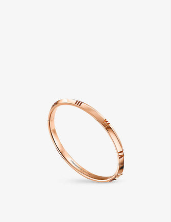 Atlas X Closed medium 18ct rose-gold bangle bracelet