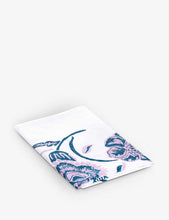 Flower Parade floral-embroidered cotton napkin 46cm x 46cm