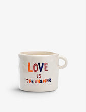 Love Is The Answer floral ceramic mug 10cm