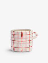 Country Love checked ceramic mug 10cm