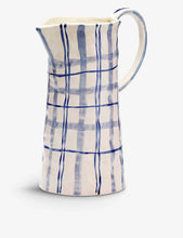 Country Love checked ceramic carafe 38cm