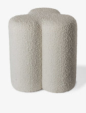 Clover upholstered bouclé stool 45cm