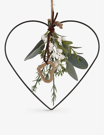 Mini Nordic heart Christmas decoration 18cm