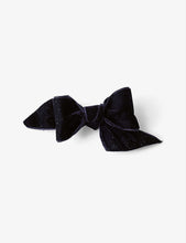 Velvet tuxedo bow decoration 12cm