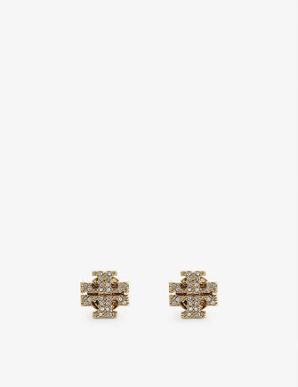 Kira brass and Swarovski-crystal earrings