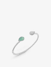 Serpent Bohème 18ct white-gold, 1.1ct aquaprase bracelet