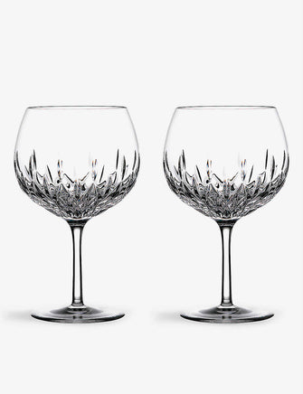 Gin Journey Lismore Balloon crystal glasses set of two