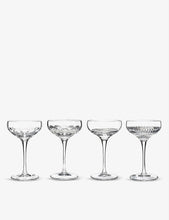 Mixology crystal champagne coupe glasses set of four