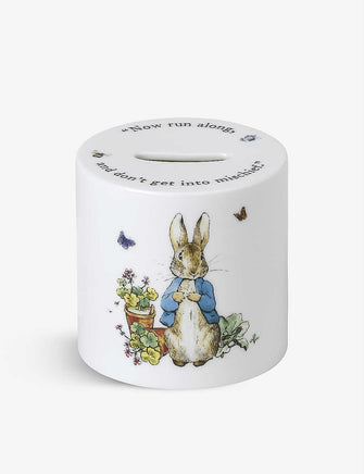 Peter Rabbit bone china money box 7.6cm