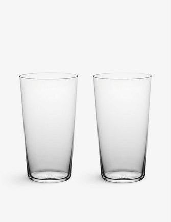 Lead-free crystal highball glasses set of two 340ml