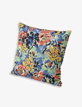 Annapolis striped and floral-pattern cotton and linen-blend cushion 40cm x 40cm