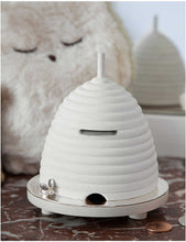 BeeBee beehive wood and silver-plated money box 13cm