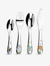 Jungle stainless steel children's 4-piece cutlery set