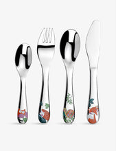 Woodland stainless steel children's 4-piece cutlery set