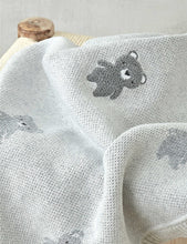 Charlie Bear ribbed cotton baby blanket 75cm x 100cm