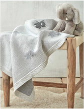 Charlie Bear ribbed cotton baby blanket 75cm x 100cm