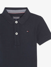 Flag-embroidered organic-cotton polo shirt 9-24 months