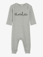 Milk Chocolate organic-cotton playsuit gift set 0-3 months