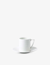 Jasper Conran Strata bone-china espresso cup and saucer set