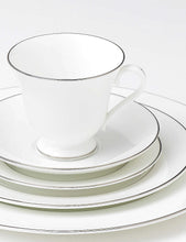 Signet Platinum fine bone china teacup and saucer set of two